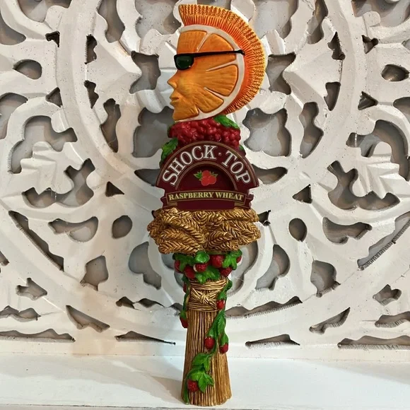 Shock Top Raspberry Wheat Beer Tap Handle - Picture 4 of 6